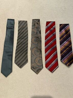 Lot of Five Designer Men’s Neckties